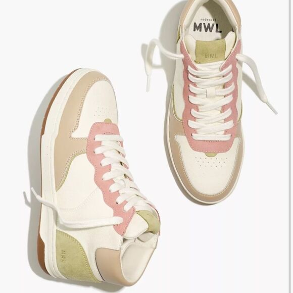 Madewell Court High-Top Sneakers in Colorblock - Picture 1 of 9